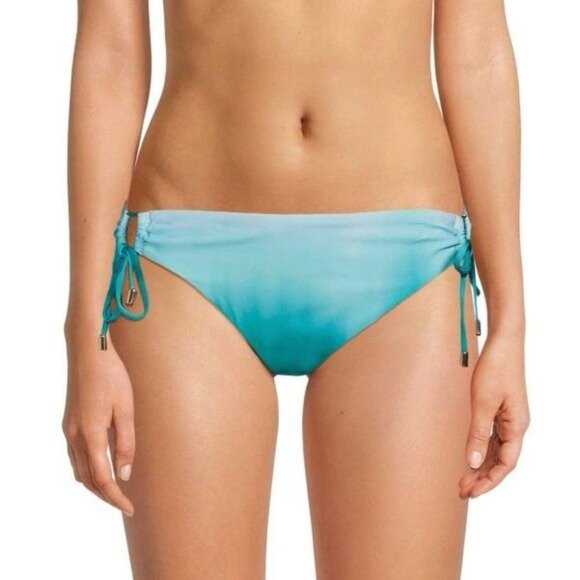 New La Blanca Ocean Adjustable Loop Hipster Bikini Bottom in Turquoise Size 16 - Picture 9 of 9